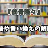 『筋骨隆々』の言い換えとは？類語の意味や使い方を解説